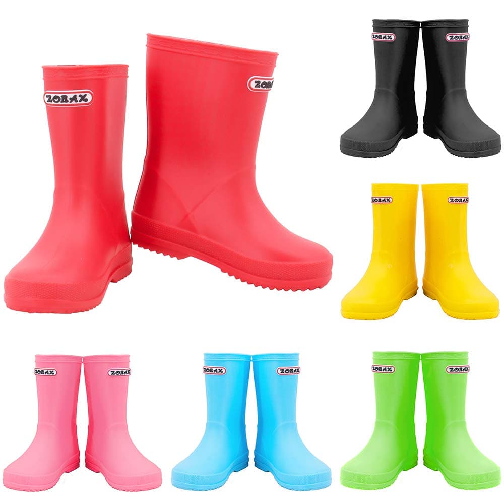 Zorax Girls Boys Waterproof Non-Slip Kids Motorbike Rain Boots Child Shoes Wellies Unisex Children Wellington Boots — view 7