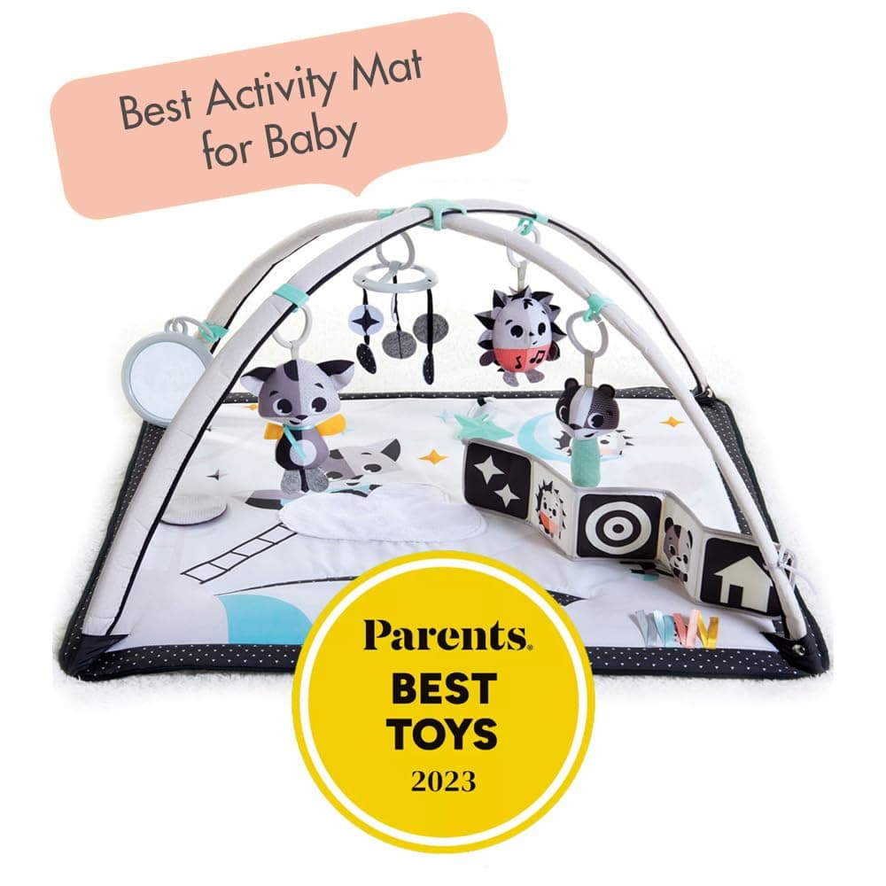Tiny Love Black & White Gymini, 2-in-1 Musical Baby Play Mat, 0+ Months, Baby Play Gym, 18 Activities, Interactive Musical Toy, High Contrast Book, Adjustable Arches, Magical Tales — view 2