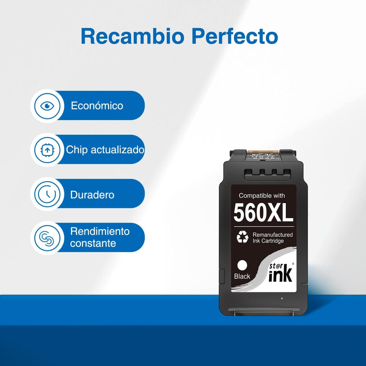 Starink PG-560/CL-561 XL - Cartuchos de Tinta Compatibles con Canon 560 561 XL Multipack (1 Negro, 1 Color) para Canon Pixma TS5350 TS5351 TS5352 TS5353 TS7450 TS7451 TS5350i TS5350a TS7450a TS5351i — view 4