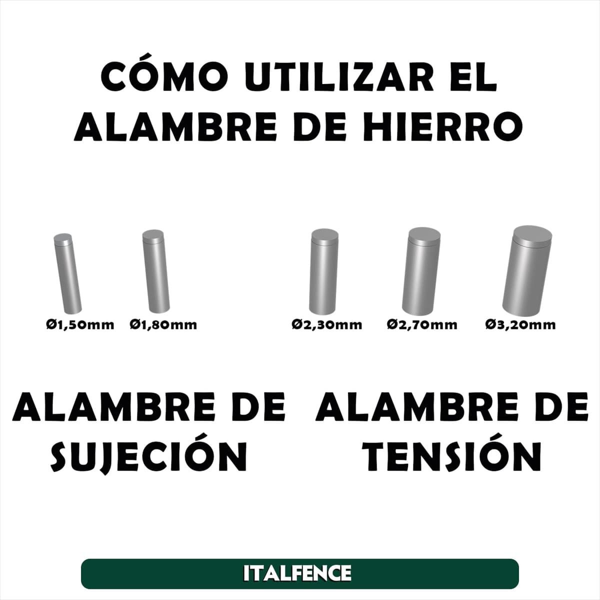Alambre de hierro galvanizado, 100m (Todos los diámetros) [Ø3,20mm] — view 3