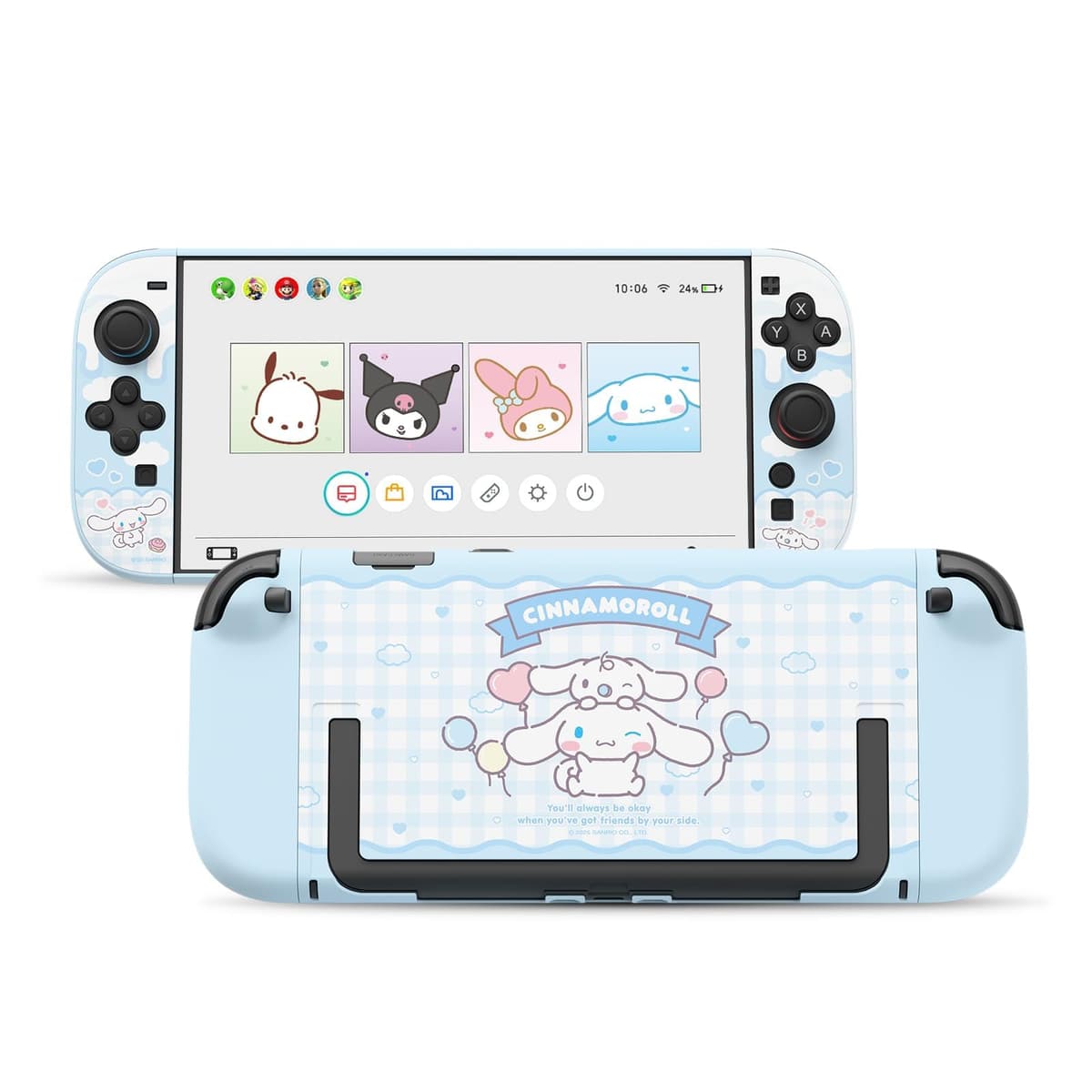 Kuitmor Cute Plush Protective Case Compatible with Switch 2 (2025), Anti-Scratch and Shock-Absorption Hard PC Shell Cover for Switch 2 Game Console and Joystick Controller - KLM — view 14