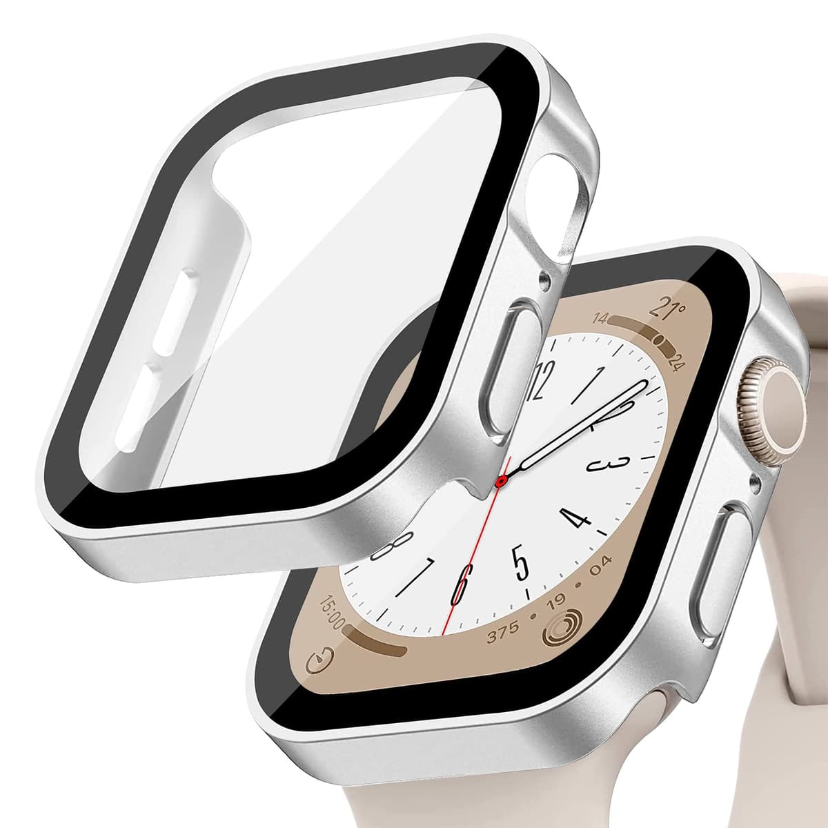 Hard PC Waterproof Case for Apple Watch Case 42mm 46mm 40mm 44mm 41mm 45mm, Built-in Tempered Glass Screen Protector, Ultra-Thin HD Full Protective Cover for iWatch Series 11 10 9 8 7 6 5 4 SE 3/2/1 — view 17