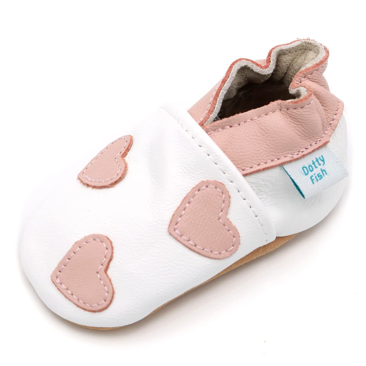 Dotty Fish Unisex Soft Leather Shoes, Unisex Baby First Walker Shoe — view 22