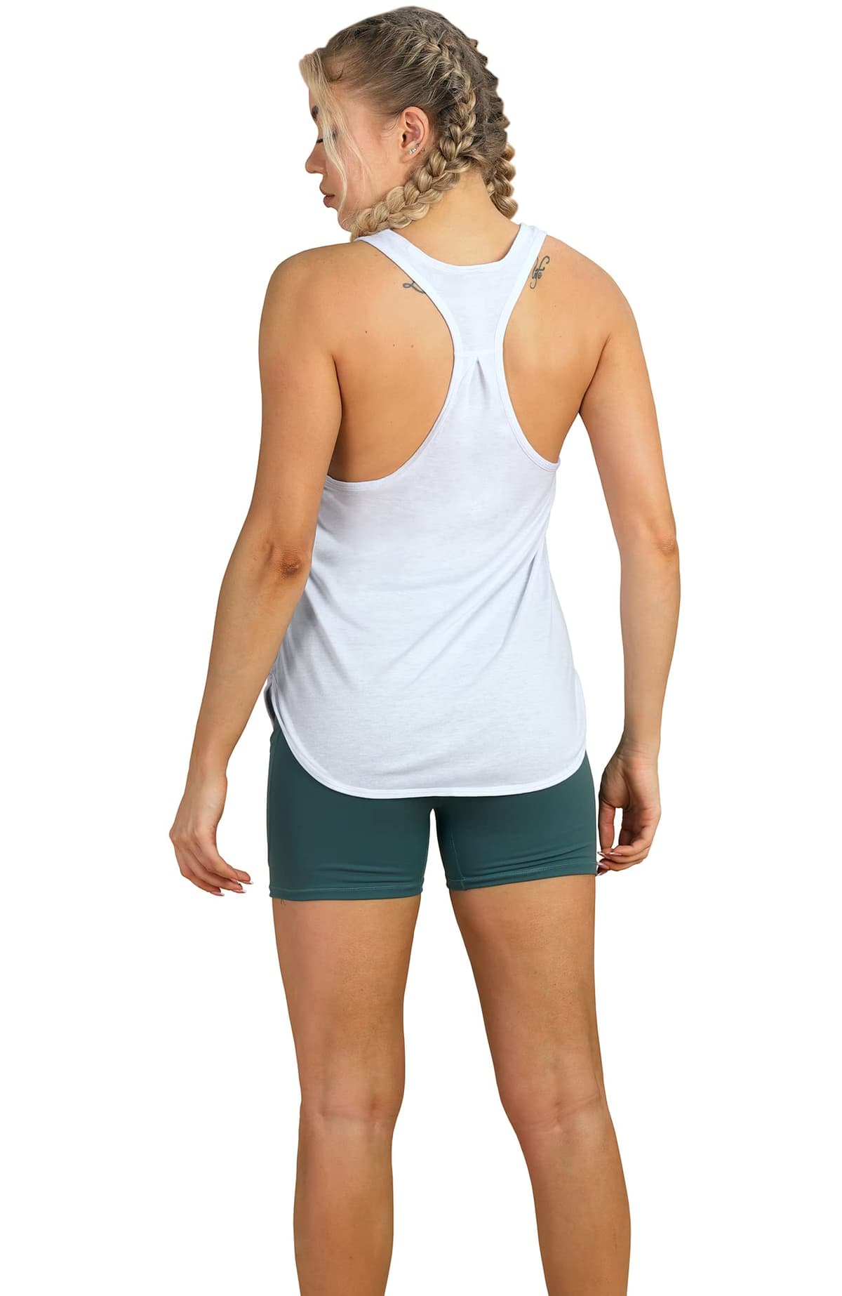 icyzone Camiseta sin Mangas de Fitness para Mujer Racerback Chaleco Deportivo — view 6