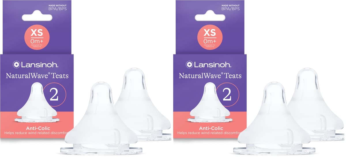 Lansinoh NaturalWave Baby Bottle Teats - Fast Flow - Anti-Colic Air Vent - BPA & BPS-Free - Clinically Proven to Reduce Nipple Confusion - Compatible with Lansinoh Bottles - 2 Pack — view 10