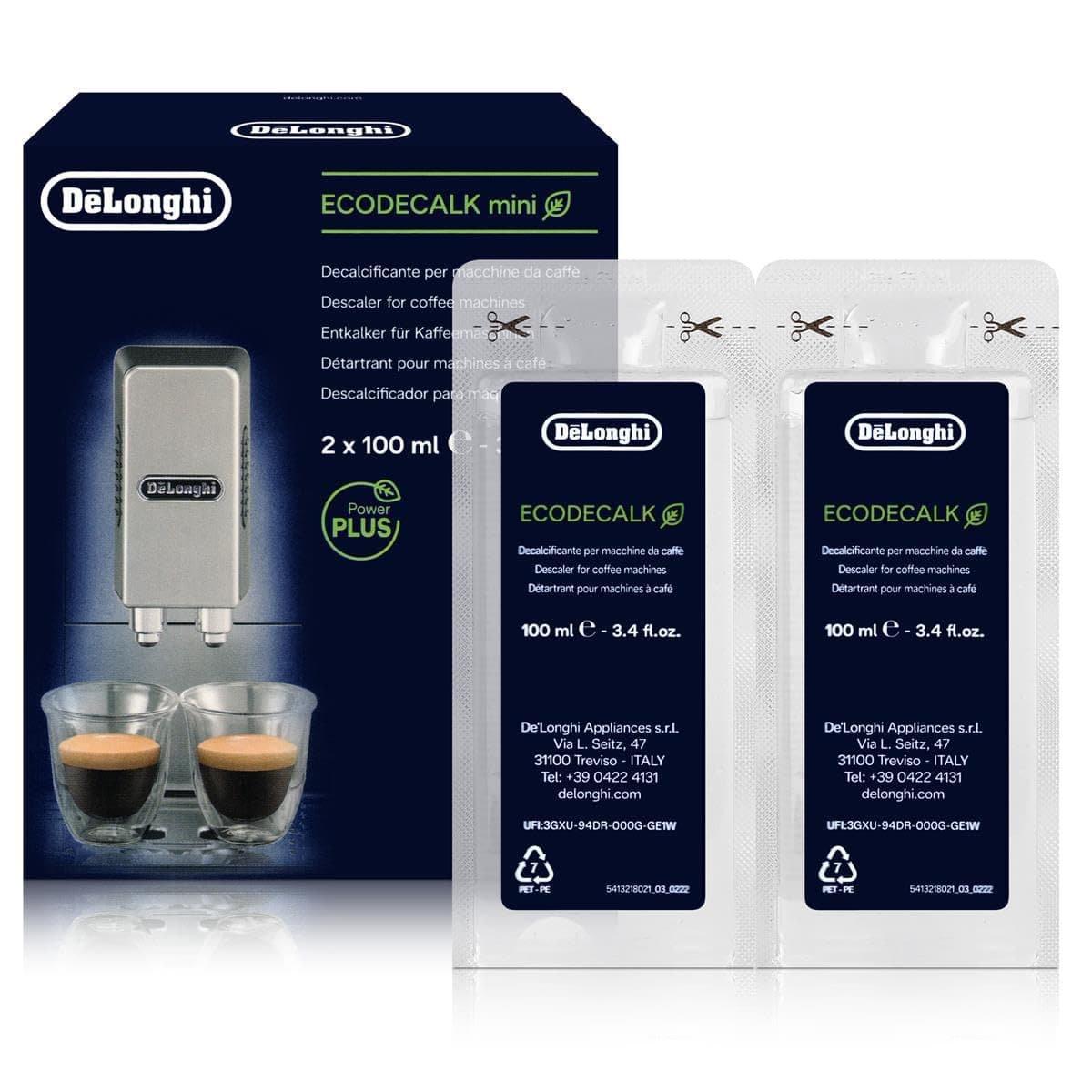 De'Longhi EcoDecalk Descaler DLSC500, 5 Decalcification Doses, Coffee Machine Descaler, Coffee Machine Maintenance Accessory, Plant-Based Ingredients, Bottle with 5 Doses, 500ml — view 8