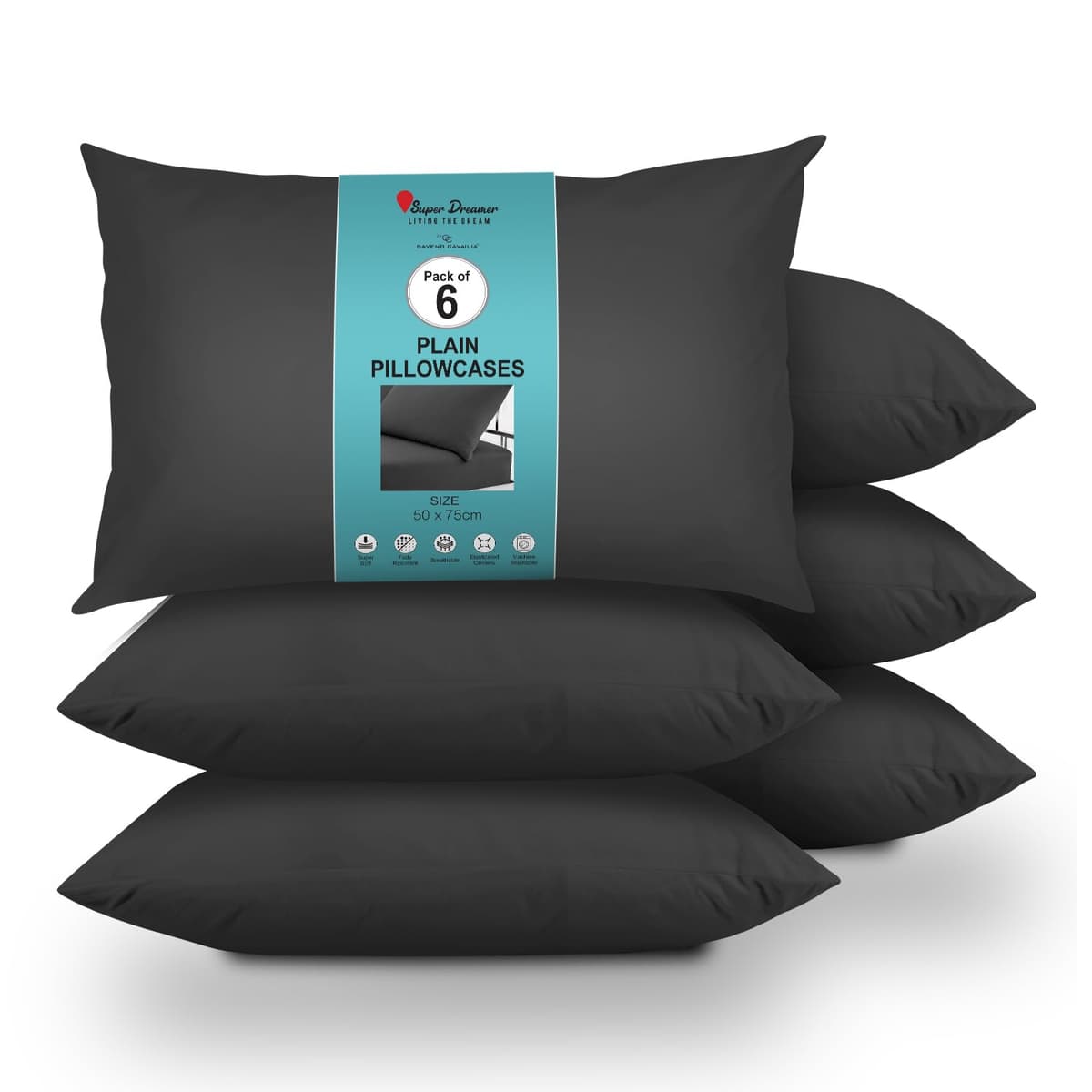 GC GAVENO CAVAILIA Fitted Sheet Single Bed (91 x 190cm) - Grey Bedding Sheets - Plain Dyed Microfiber Bed Sheets Single - (10 inch) 25cm Deep Pocket Bottom Sheet - Easycare - Wrinkle & Fade Resistant — view 84