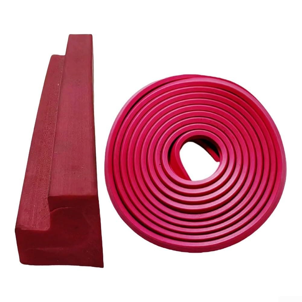Tira de goma Tpr de 10 m para parachoques de mesa de billar, repuesto de cojín de billar rojo con diseño de corte para el hogar, sala de juegos y reparación de clubes (14 x 18 mm) — view 3