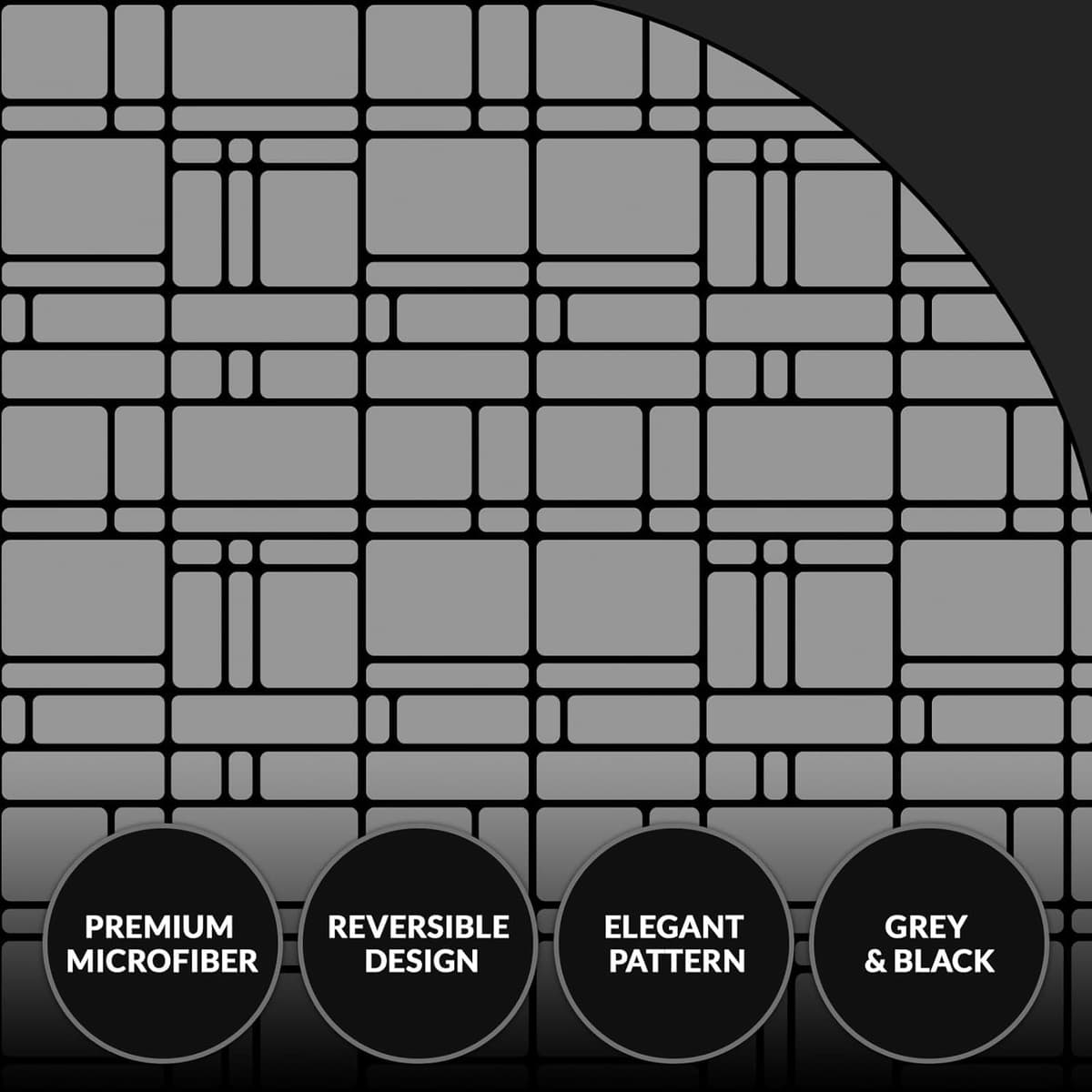 Pamposh 3 Pcs Single Duvet Cover Set with Matching Black Single Fitted Sheet 40 cm Extra Deep Pocket - UltraSoft Breathable Premium Microfibre Reversible Quilt Cover Bedding Set For All Seasons — view 18