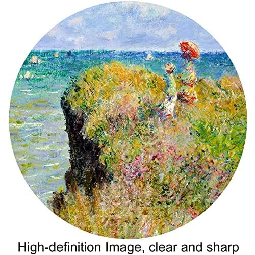 The Cliff Walk at Pourville by Claude Monet Framed Size:34.5x28.5 inches,Image Size:30x24 inches World Classic Reproductions For HomeDecor,Vintage Pattern Gold Frame — view 2