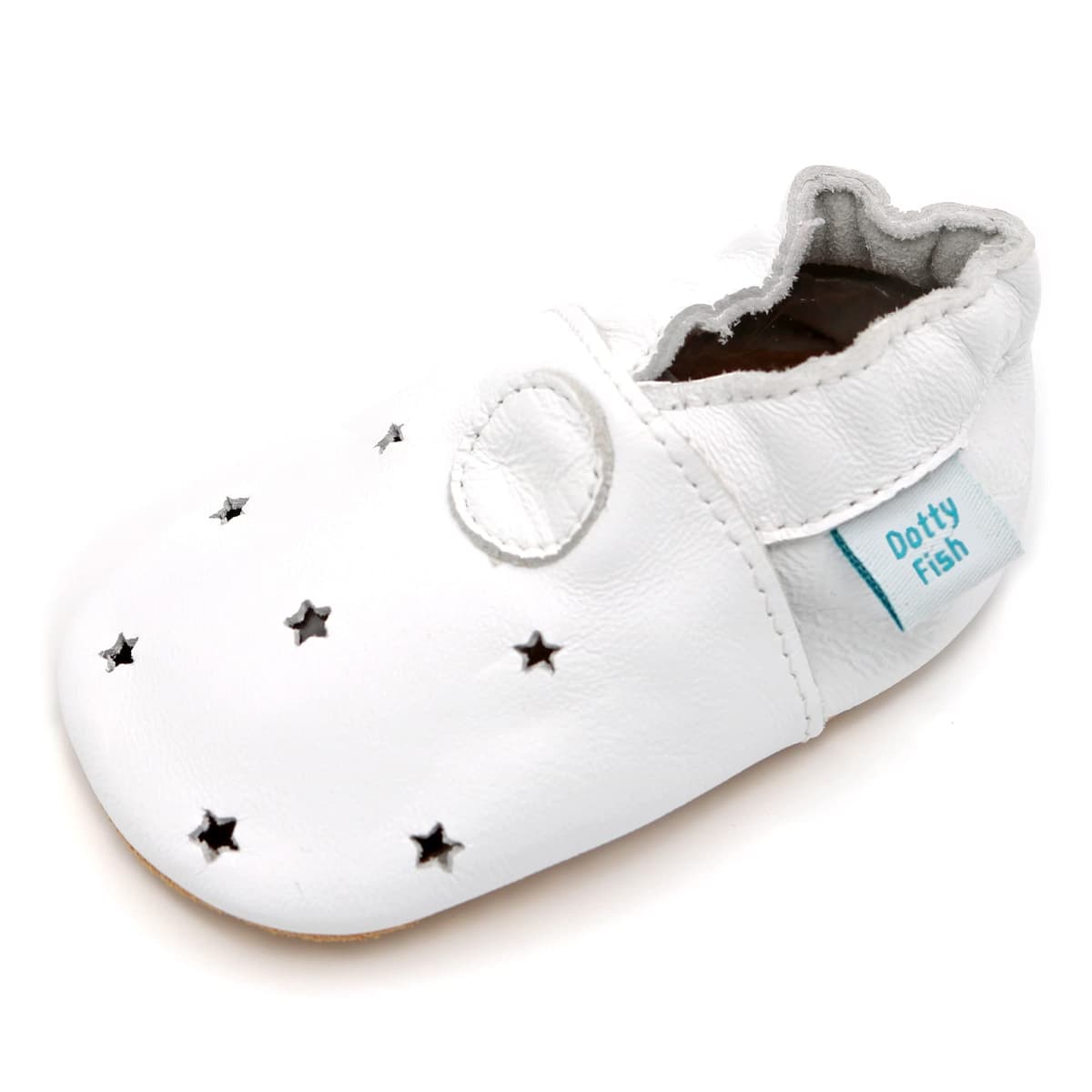 Dotty Fish Unisex Soft Leather Shoes, Unisex Baby First Walker Shoe — view 10