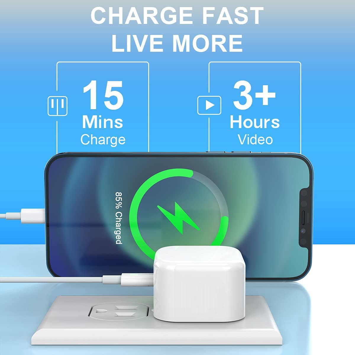 USB C and USB Plug UK Fast Charge,40W Multi USB Plug Fast Charger 20W Dual USBC Power Adapter i Phone Apple Type C Plugs with USB Port Head for iPhone 17 16 15 14 13 12 11 Pro Max Plus iPad 10th A16 — view 6