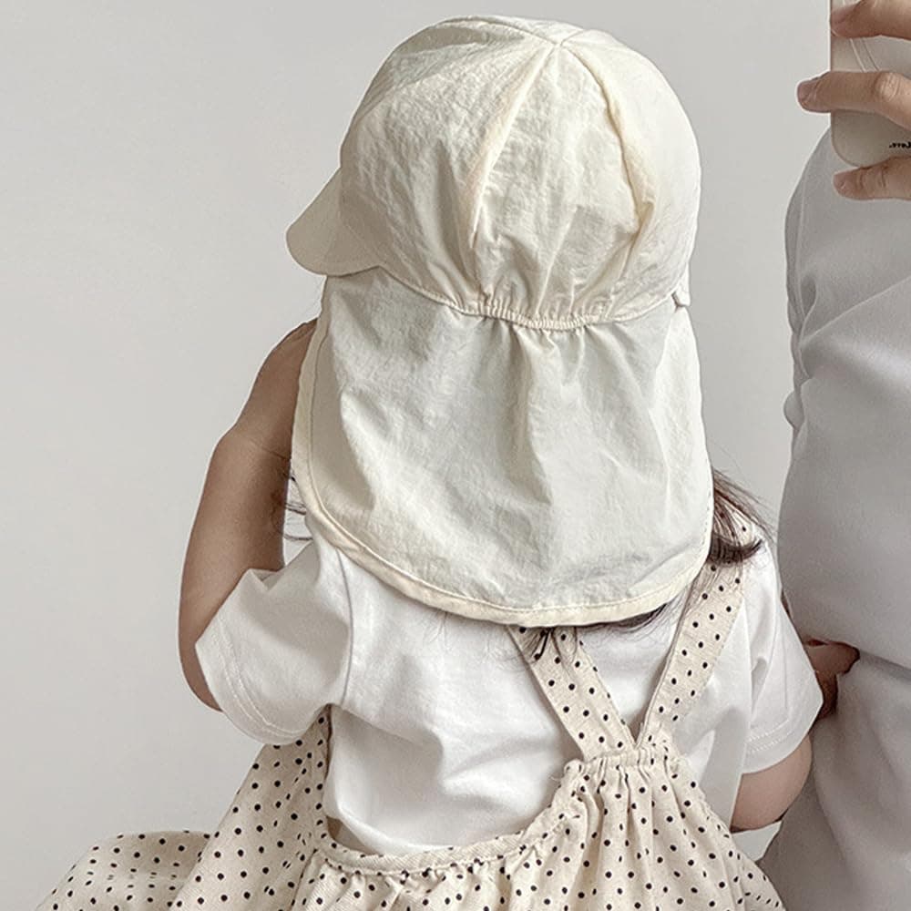 Gorro Filtro UV Bebe, Gorros Proteccion UV Bebe Algodón (Beige) — view 7