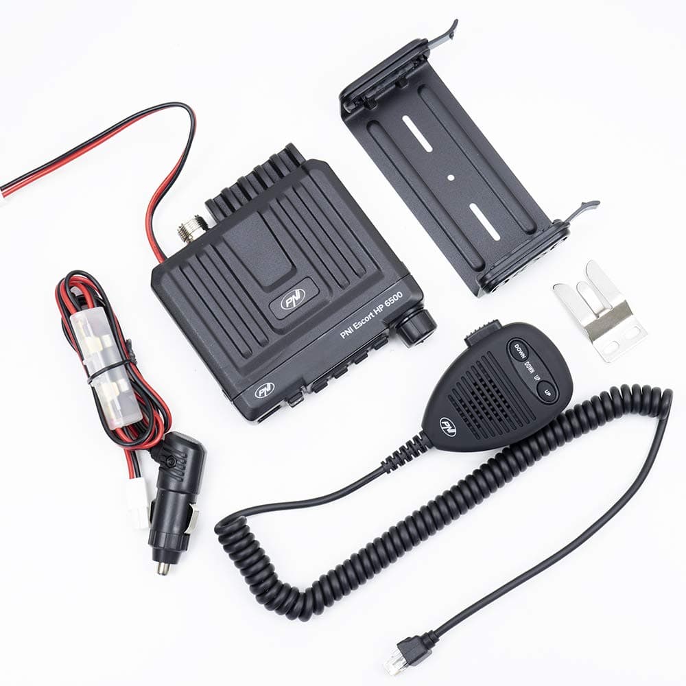 Pack Estación Radio CB PNI Escort HP 6500 ASQ, Ganancia RF, 4W, 12V + Antena CB PNI S75 con Cable 7-9KM y Soporte Fijo — view 5