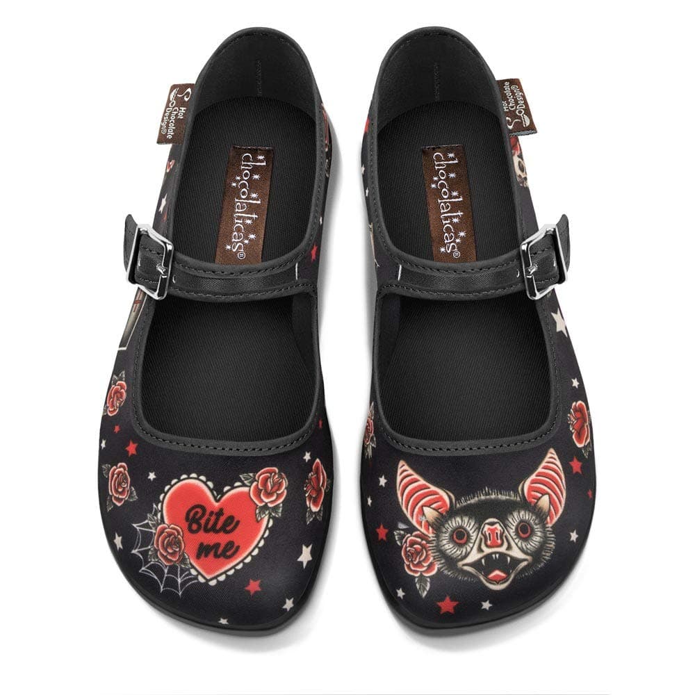 Hot Chocolate Design Chocolaticas Funky Canvas Women's Mary Jane Flat Shoes — view 121