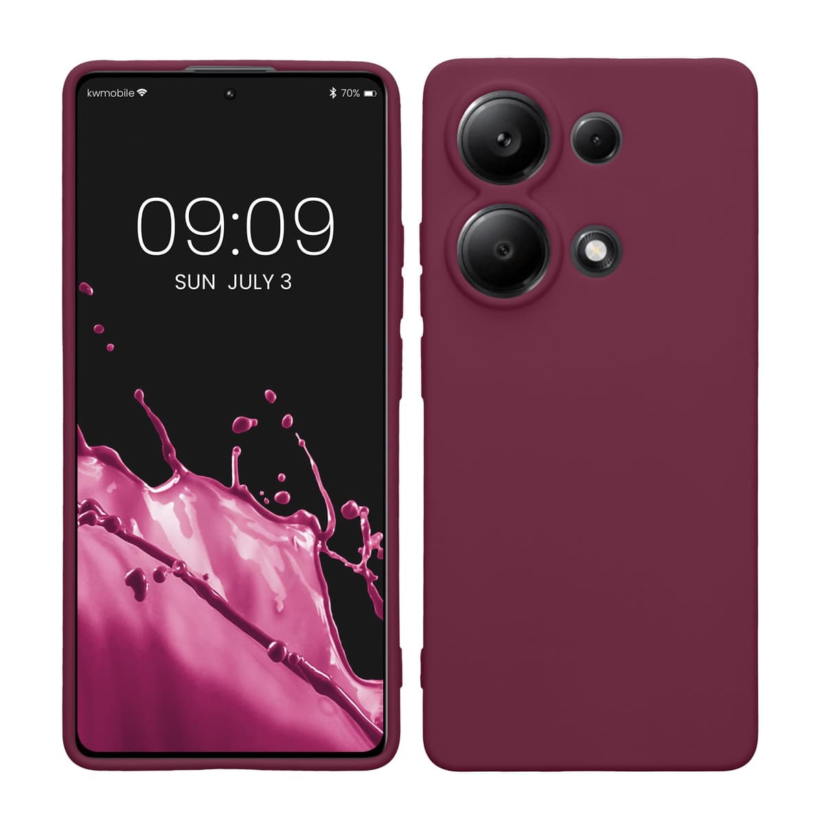 kwmobile Carcasa Compatible con Xiaomi Redmi Note 14 Pro 5G / Poco X7 Funda - Funda Ultrafina de TPU con Bordes elevados - Lavanda Metalizado — view 153