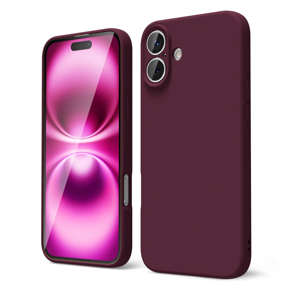 oakxco for iPhone 17 Pro Max Phone Case Liquid Silicone, Cute Thin Slim Grip Soft Rubber Gel for Women Men, Smooth Matte TPU Plain Solid Color Girly Simple Case with Camera Cover, Light Pink — view 849