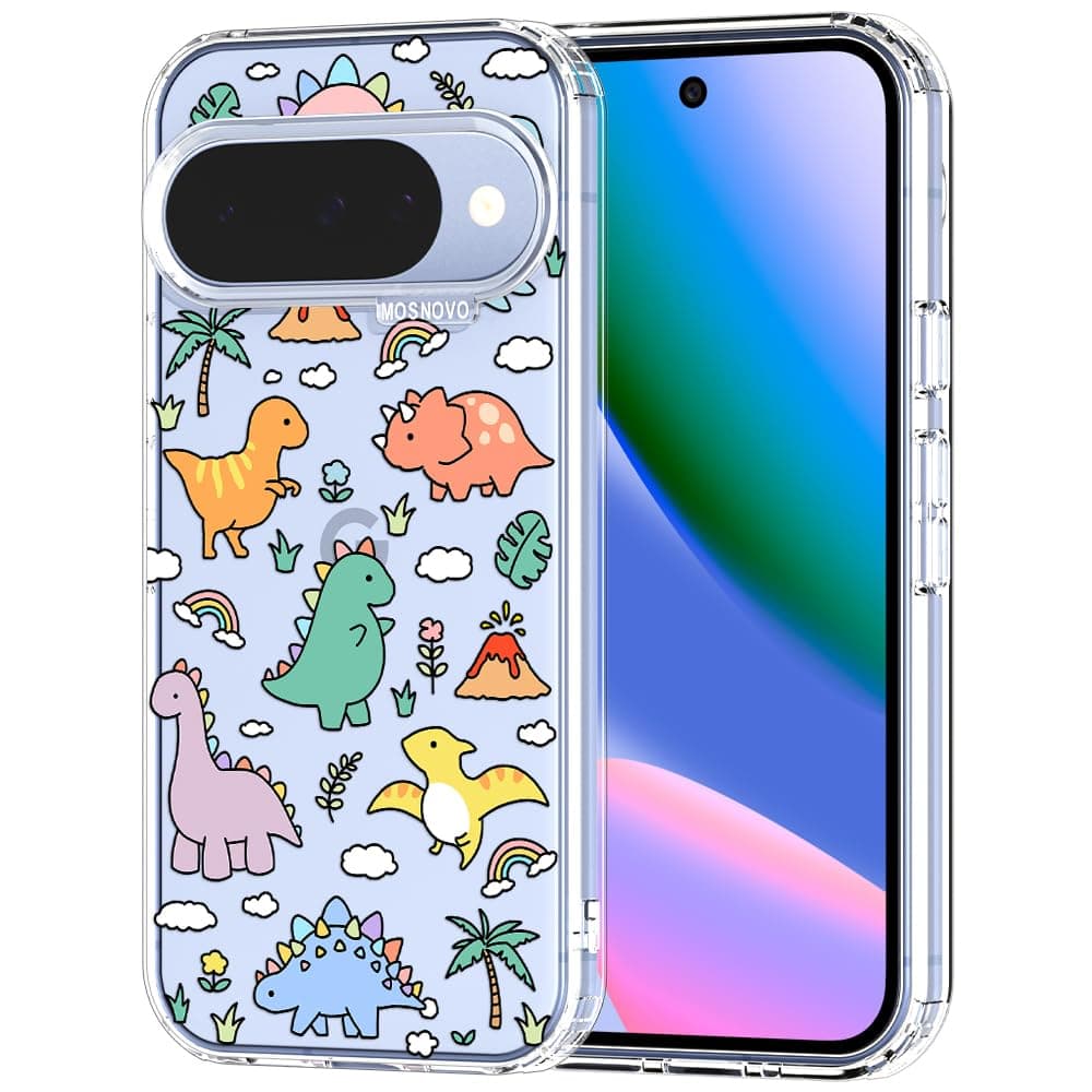 MOSNOVO Case for Google Pixel 9 & Pixel 9 Pro, [Buffertech 6.6ft Military-Grade Drop Protection] [Anti Peel Off Tech] Clear TPU Bumper Phone Case Cover Design - Eucalyptus — view 114