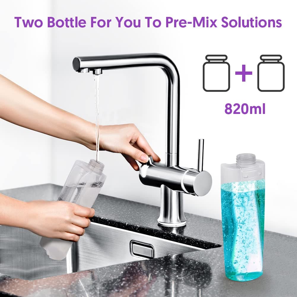 Mopa Fregona con Pulverizador, MEXERRIS Mopas de Limpieza Suelos con 2 Botellas Recargables Spray Mop Fregona Microfibra para el Hogar, Cocina, Industrial, Azulejos, Madera Dura, Madera, Laminados — view 5
