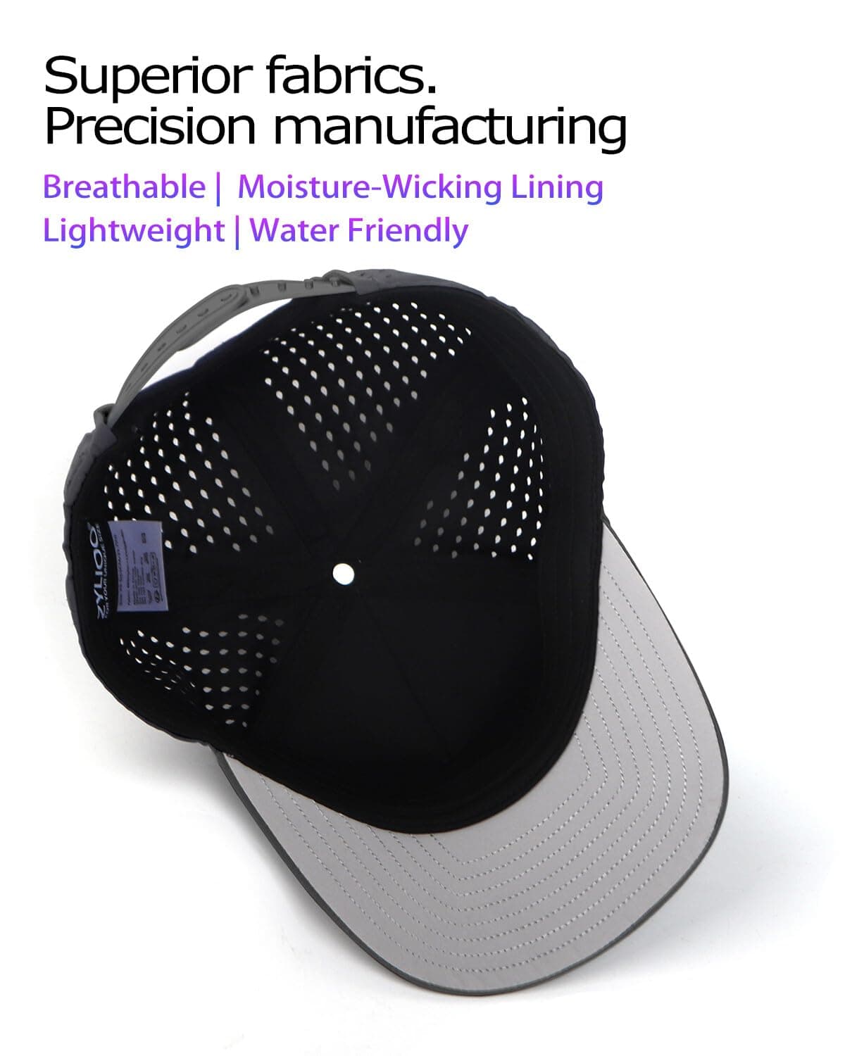 Zylioo S/M/L/XL/XXL Gorra de béisbol con protección solar para hombres y mujeres, gorras de corona alta para cabezas grandes/grandes, gorra de malla para correr — view 3