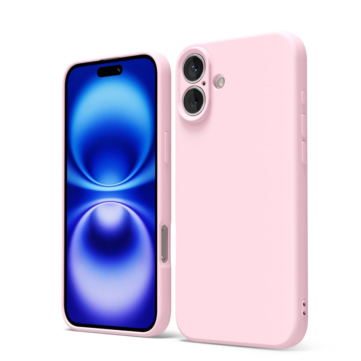 oakxco for iPhone 17 Pro Max Phone Case Liquid Silicone, Cute Thin Slim Grip Soft Rubber Gel for Women Men, Smooth Matte TPU Plain Solid Color Girly Simple Case with Camera Cover, Light Pink — view 1462