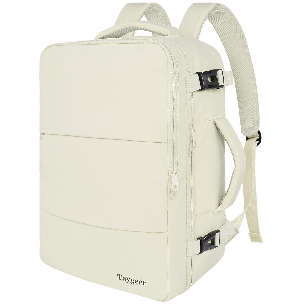 Travel Backpack for Women, Carry On Backpack with USB Charging Port & Shoe Pouch, TSA 15.6inch Laptop Backpack Flight Approved, College Gym Bag Casual Daypack for Weekender Business Hiking, Beige