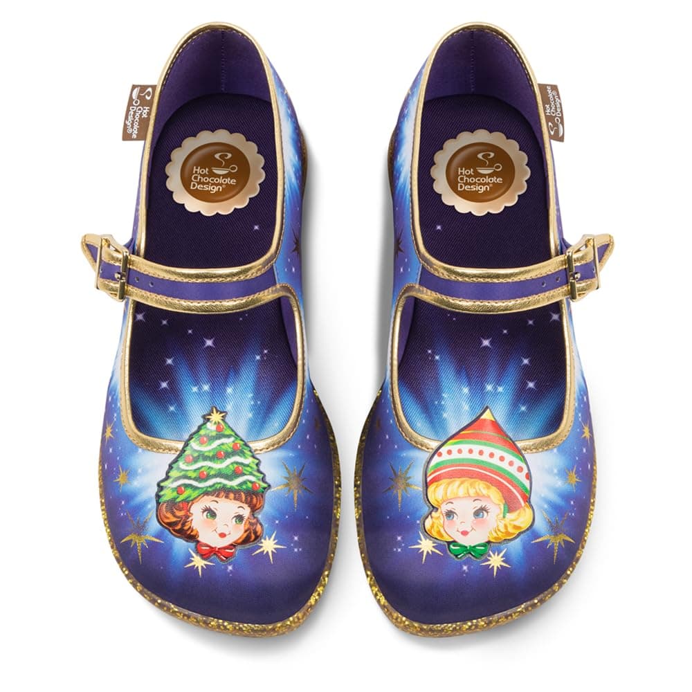 Hot Chocolate Design Chocolaticas Funky Canvas Women's Mary Jane Flat Shoes — view 35