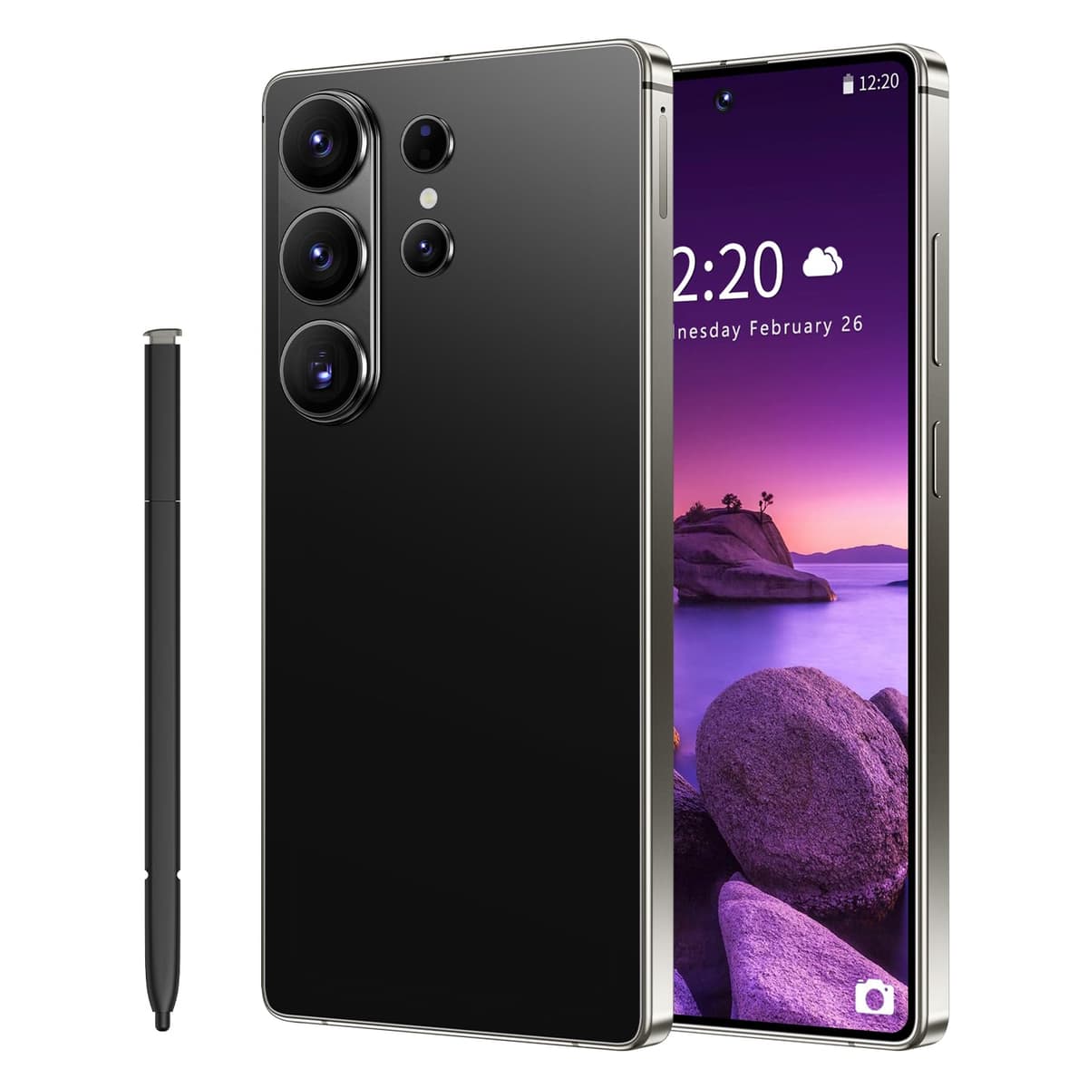 I26 Ultra Unlocked Cell Phone,Built in Pen, Smartphone Battery 7000mAh,6.99" HD Screen Unlocked Phones, 68MP+108MP, 12+512GB 5G The Phone Android 15, Face ID/Fingerprint Lock/GPS (Rose Gold, 12+512) — view 11