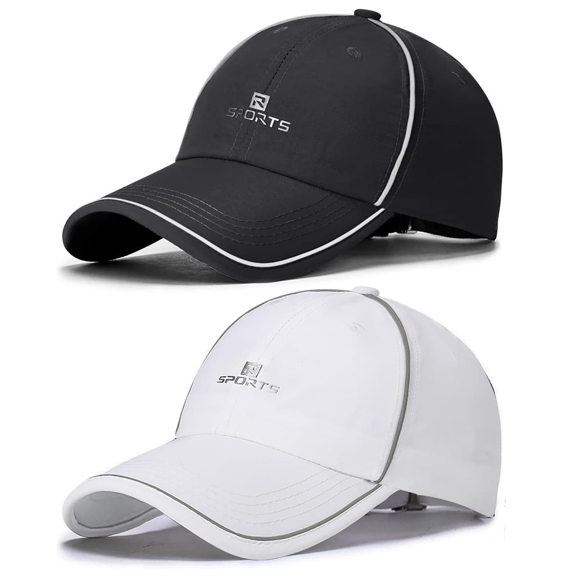 2 Packs Gorra de Béisbol Secado Rápido Hombre, Gorra de Béisbol Protección Solar Transpirable Resistente Al Sudor, Sombrero de Pesca Senderismo Plegable para Deportiva el Sol al Aire Libre — view 9