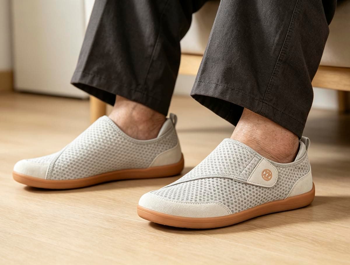 Zapatos Diabeticos para Mujer Hombre Extra Anchas Transpirables Ligero Antideslizante Ajustable Cómodo ortopédicos Zapatillas para Caminar Calzado Edema Artritis Ancianos Persona Mayor — view 2