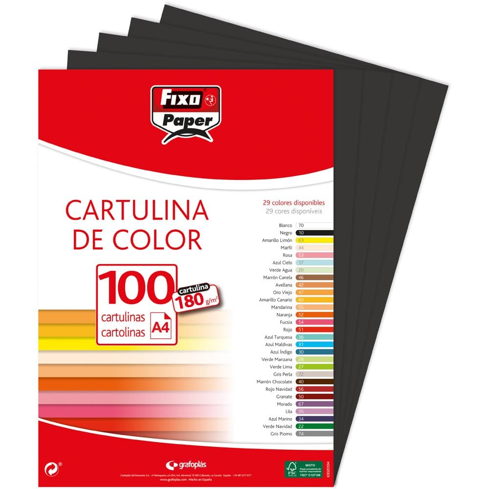 Fixo Paper 11110470 - Pack de 100 – Cartulina blanca A4, 180g — view 102