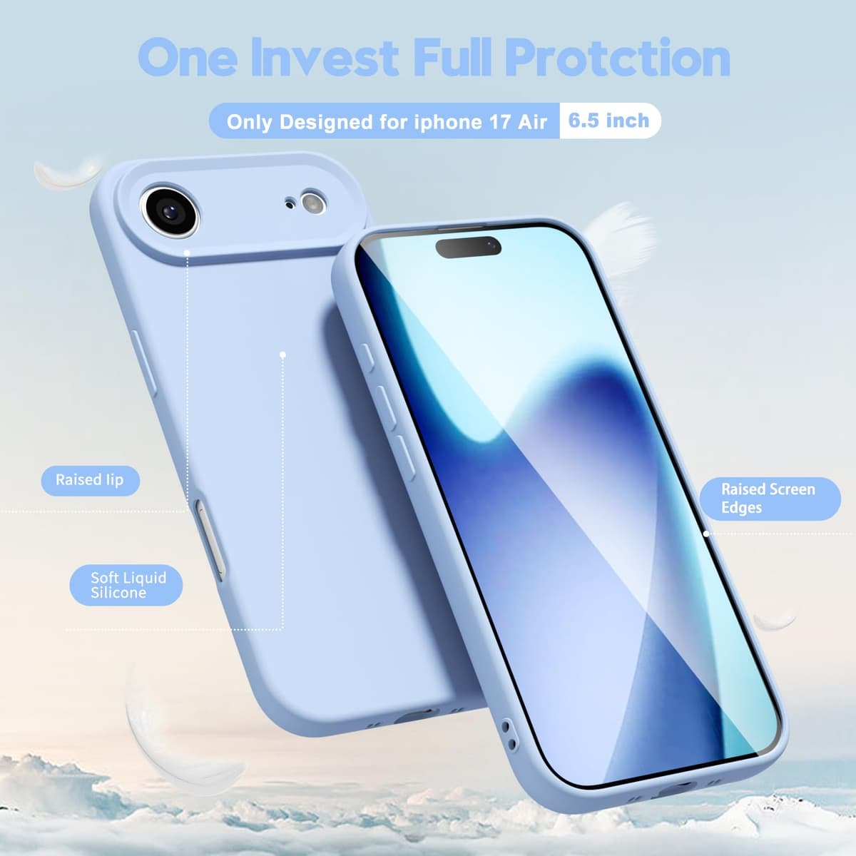 oakxco for iPhone 17 Pro Max Phone Case Liquid Silicone, Cute Thin Slim Grip Soft Rubber Gel for Women Men, Smooth Matte TPU Plain Solid Color Girly Simple Case with Camera Cover, Light Pink — view 440