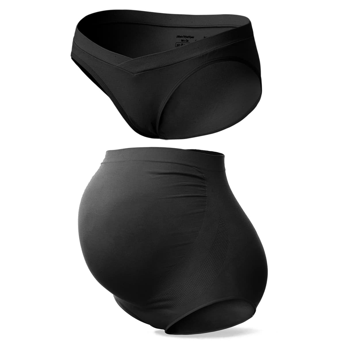 SUNNYBUY Women's Maternity High Waist Underwear Pregnancy Seamless Soft Hipster Panties Over Bump — view 12