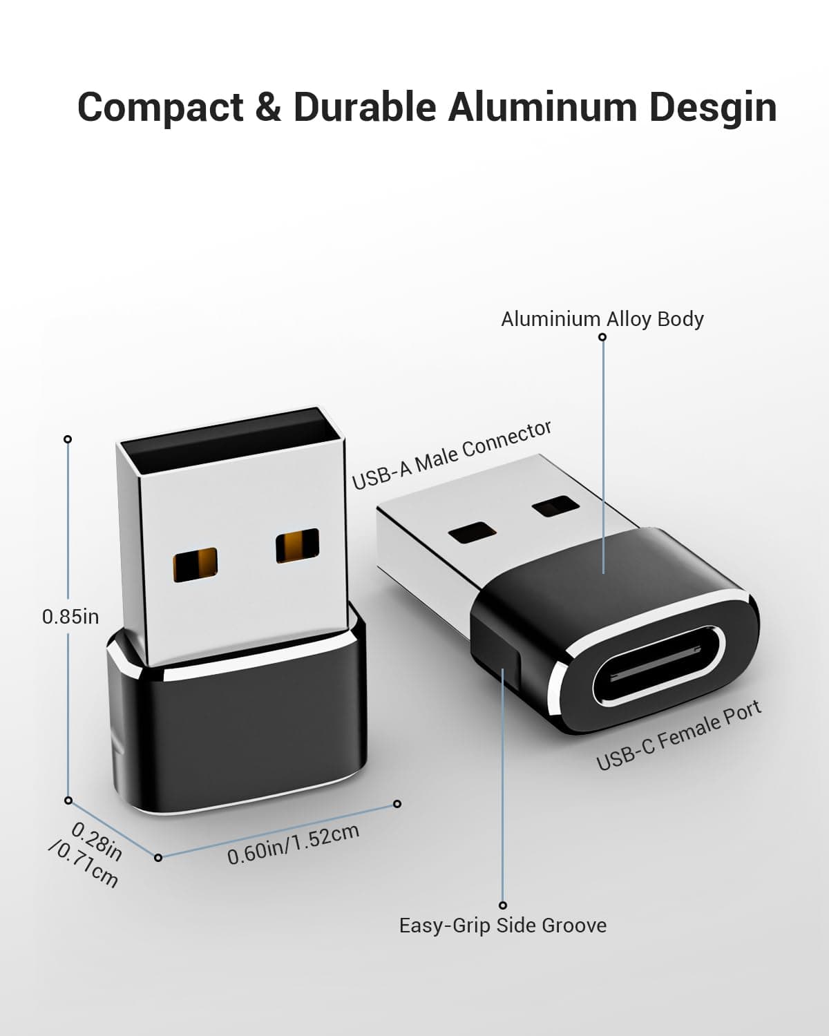 USB to USB C Adapter,USBC Female to USB A Male Adaptor, Type C Converter Charger for iPhone 17 Pro Max,16 15,Apple Watch iWatch S11 S10 SE,AirPods 3,iPad Mini Air,Samsung Galaxy S25 — view 7