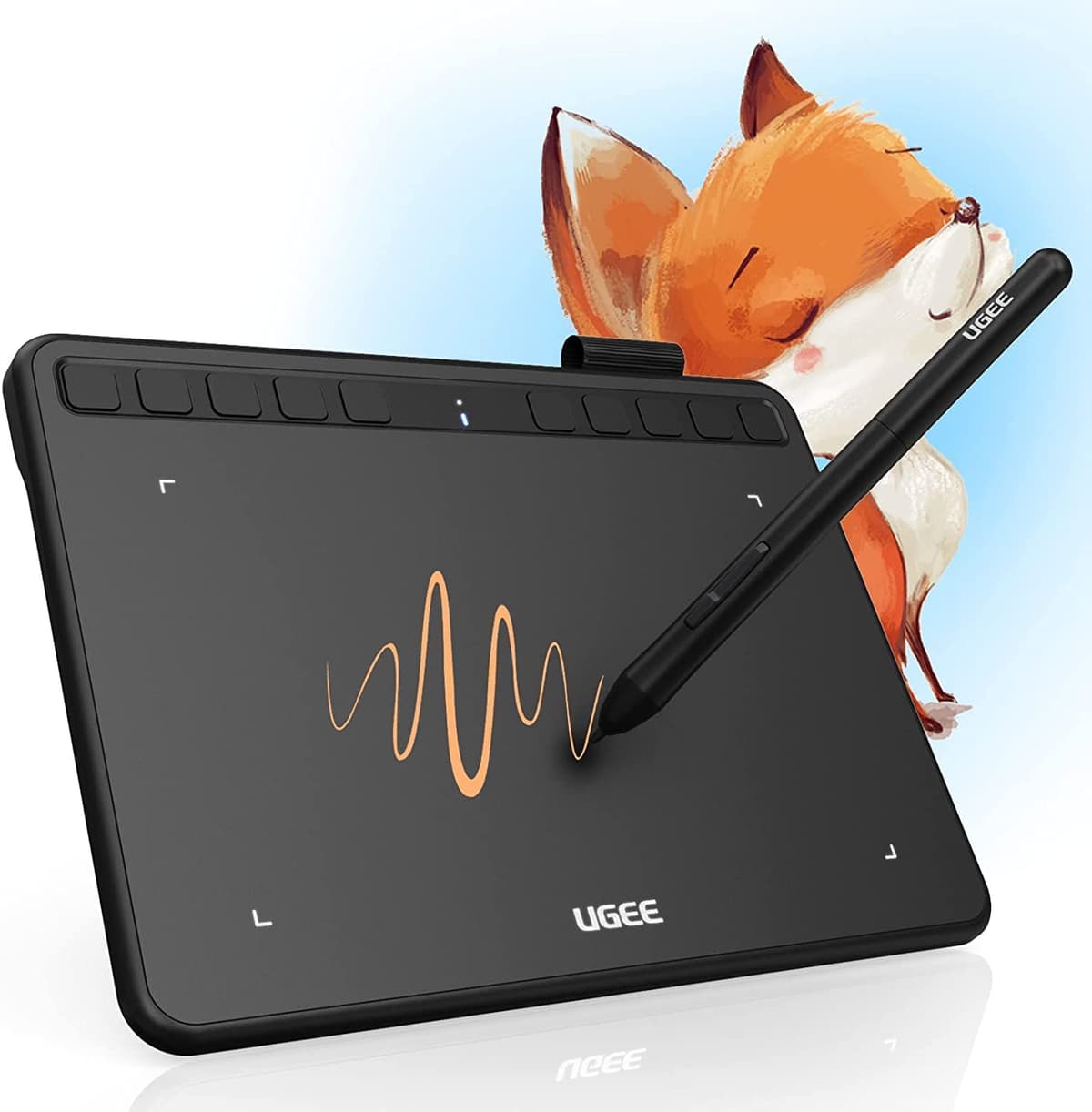 Tableta Gráfica UGEE S640,Tableta Digitalizada Portátil Ultradelgada de 2.4G,con Función de Inclinación, Teclas Personalizadas, Lápiz sin Pilas para Windows Mac Linux — view 8