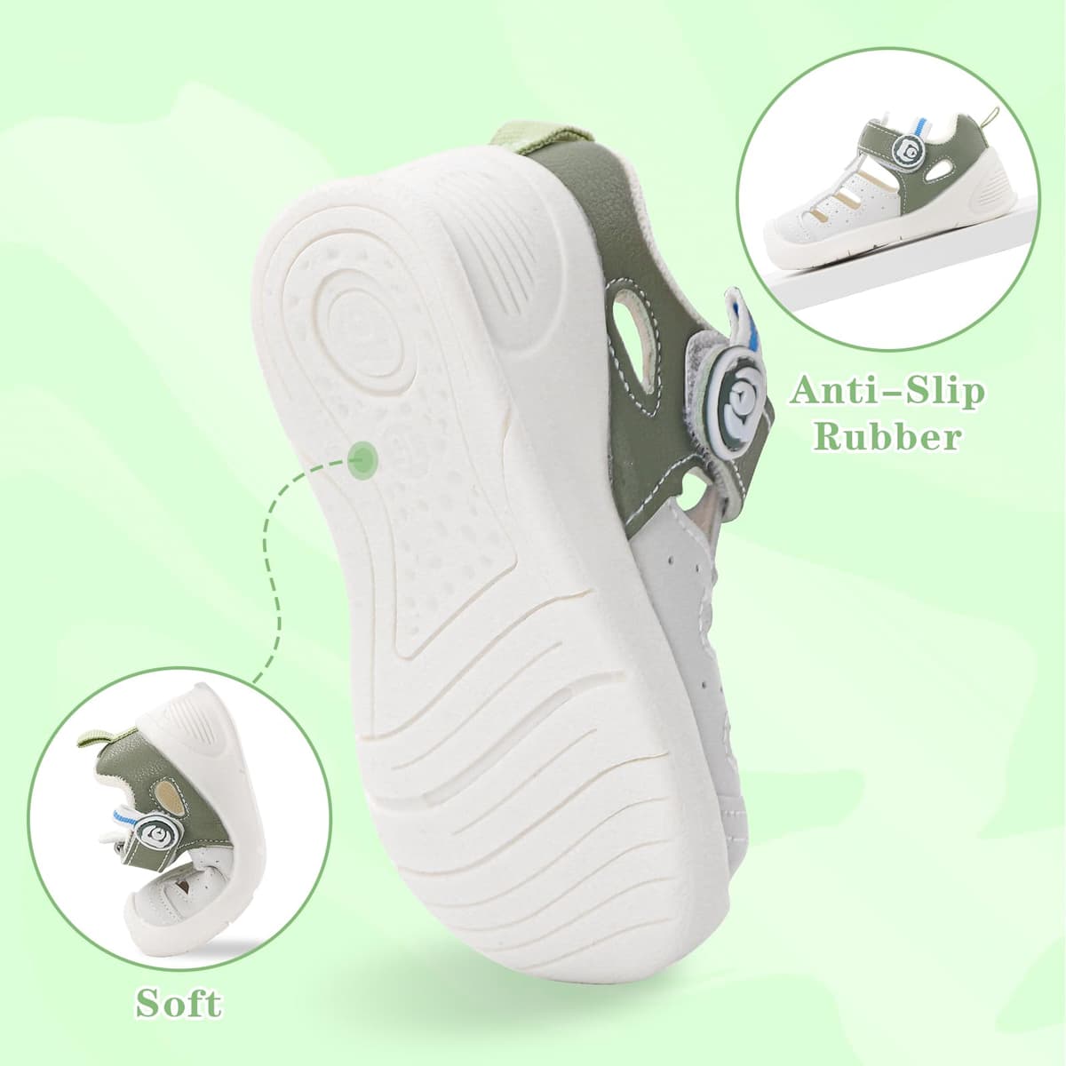 MK MATT KEELY Baby Boys Girls Sandals Toddlers Summer First Walking Shoes Kids Closed Toe Pre Walkers with Anti-Slip Rubber Sole — view 6