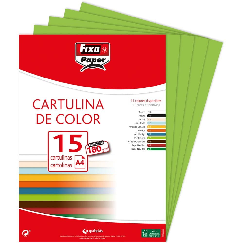 Fixo Paper 11110470 - Pack de 100 – Cartulina blanca A4, 180g — view 122