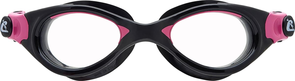 Cressi desde 1946 -Flash Compact Goggles - Gafas Compactas y Lentes Separadas, Natación, Piscina, Snorkel, Triatlón, Anti Vaho_Arañazos_UV - Negro/Rosa_Lente Clara - Talla Única