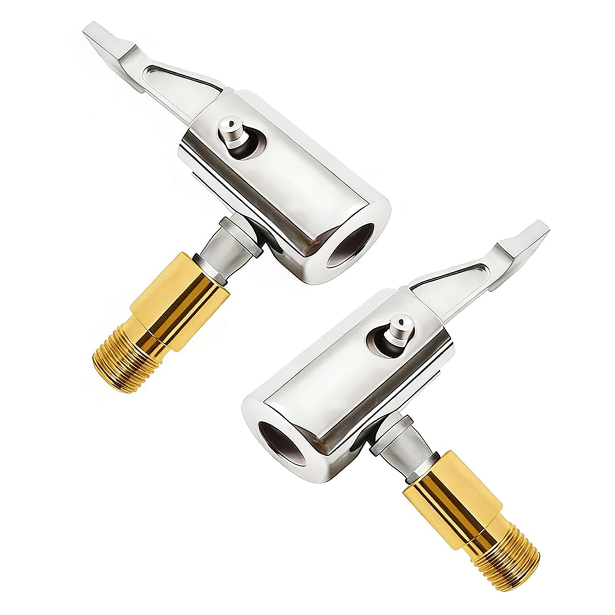 2 Pcs Tire Air Chucks,tyre inflator adaptor,tyre valve adapter,Lock on Air Chuck,Metal Locking Air Chuck with Standard Tire Valve Thread No Leakage Inflating Nozzle for Portable Tires Pump