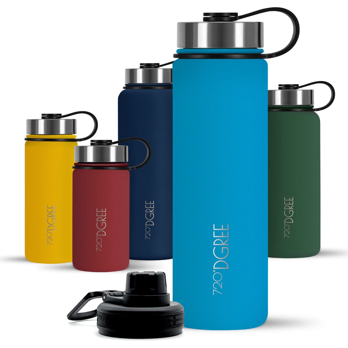 720°DGREE Botella Agua Termo Acero Inoxidable “noLimit“ – 410ml, 530ml, 710ml, 950ml, 1200ml - Sin BPA Free, Antigoteo y Prueba de Fugas - Frasco térmico, Cantimplora Aislada +Cubierta Deportes Gratis — view 22