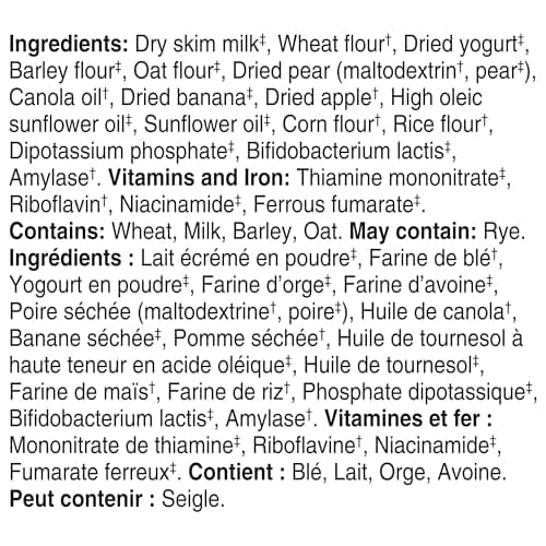 GERBER Cereal Wheat with Yogourt & Apple Pear Banana, Cereal, 8+ Months, 227 g, 6 Pack - Packaging May Vary — view 2