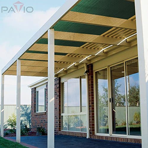Patio 8' x 40' Sun Shade Fabric Roll 6/8/12 FT Shade Cloth for Patio, Outdoor Mesh Sail Sun Shades Canopy Replacement Pergola Cover for Backyard Deck Porch, Green — view 5