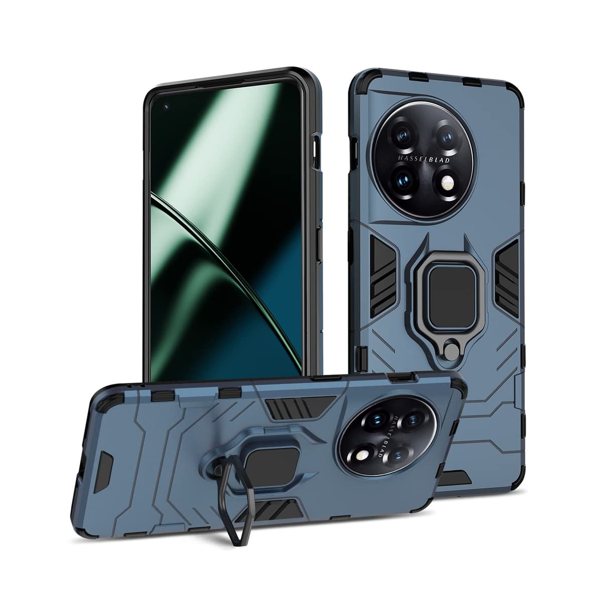 Funda para CMF Phone 2 Pro, Carcasa Antigolpes con Soporte anular metálico, Case Protectora de Grado Militar, Negro — view 1548