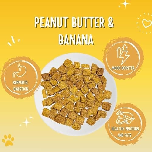 Just Natural Paws Puppy Training Treats 2 Pack - Peanut Butter & Banana Dog Treats, Crunchy Biscuits, All Natural, Human Grade, Vegetarian, Low Calorie, Made in Canada, 2 x 100 g — view 3