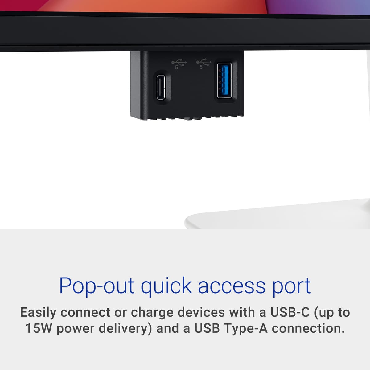 Dell 27 Plus USB-C Monitor - S2725DC, QHD (2560x1440), 144Hz, IPS, 1ms MPRT, AMD FreeSync, 99% sRGB, Height Adjust, Built-in Speakers, 2 USB-C, DisplayPort, HDMI, 2 USB-A, 3 Year Warranty, White — view 7