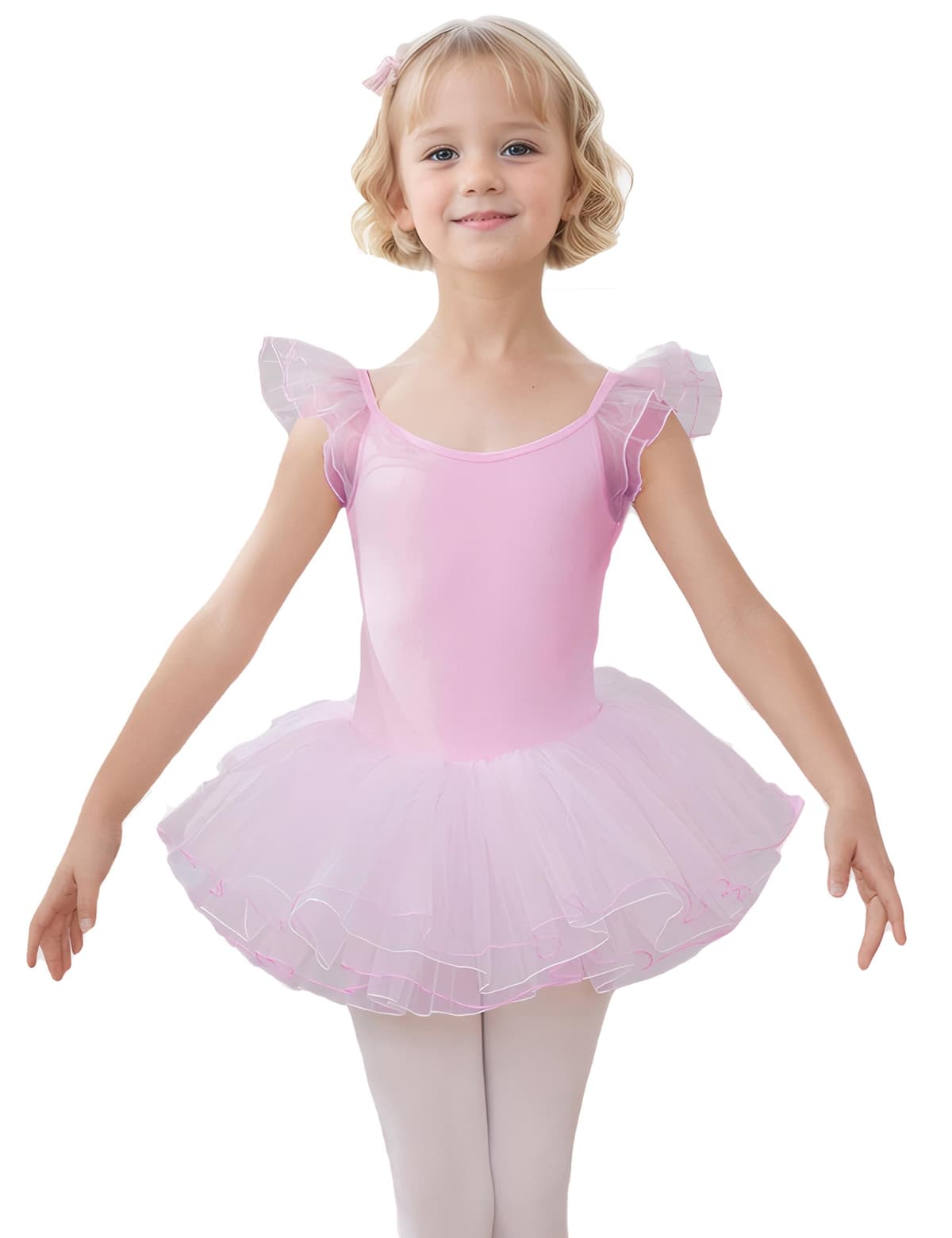 HIPPOSEUS Niña Tutu Vestidos de Ballet Maillot de Danza Gimnasia Leotardo Body Clásico para Niñas Body Traje de Baile,Y-04WDM — view 15