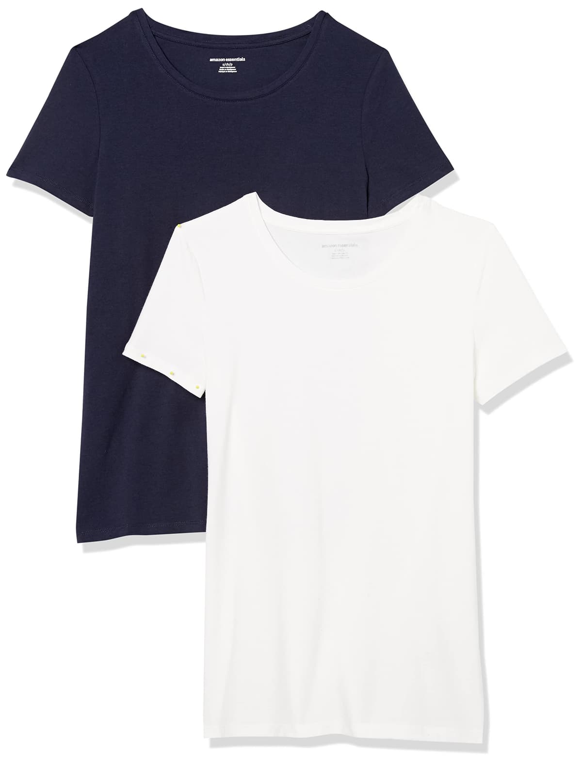 Amazon Essentials Camiseta de Manga Corta y Corte Estándar (Opciones de Cuello Redondo y Cuello en V) Mujer, Paquetes Múltiples — view 9