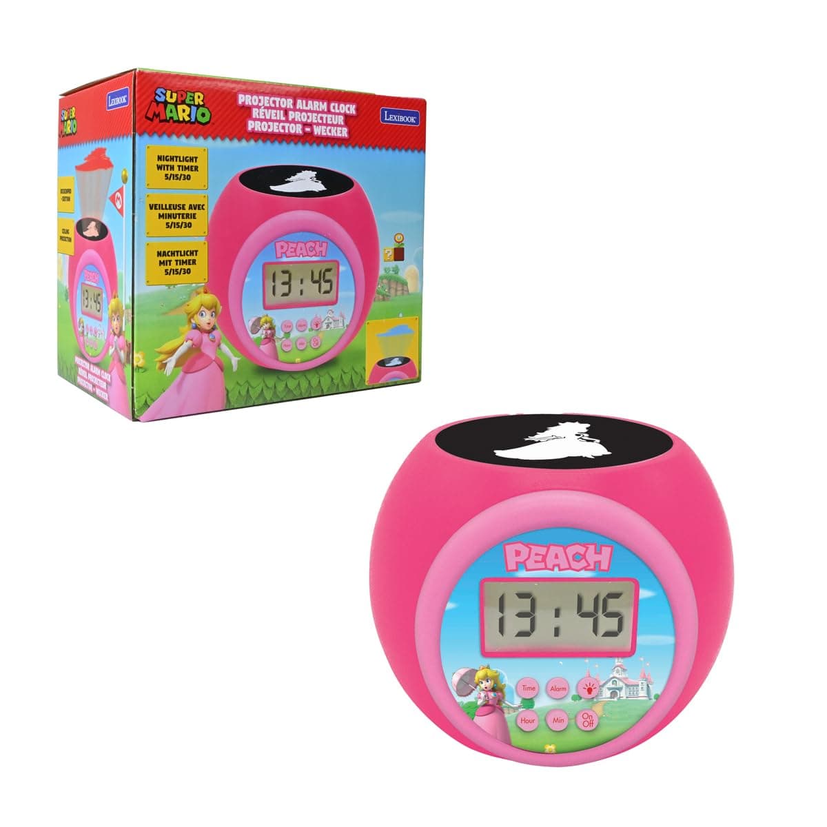 LEXIBOOK - Nintendo Super Mario Reloj Despertador con proyector con función de repetición y Alarma, luz Nocturna con Temporizador, Pantalla LCD, batería, RL977NILXB — view 11