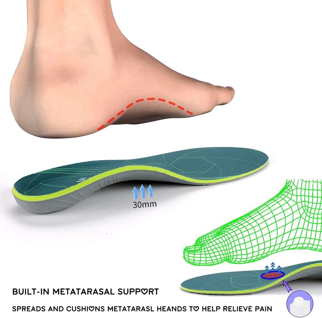 Plantar Fasciitis Arch Support Orthopedic Insoles Relieve Flat Feet Heel Pain Shock Absorption Comfortable Insoles — view 4
