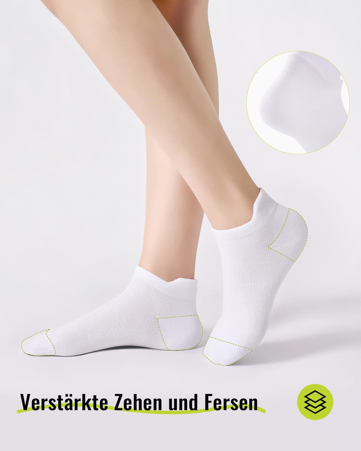 SukModen Calcetines Tobilleros de Bambú, Calcetines Cortos Mujer, Calcetines Transpirables para Deporte, Running y Ciclismo, Anti-Ampollas, Extrasuaves, 6 Pares — view 4
